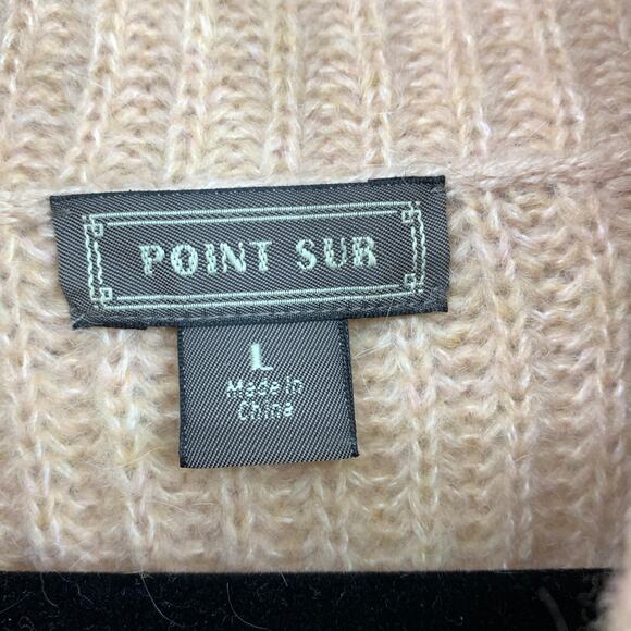 J.Crew Point Sur Mohair Ribbed Cowl Neck Pullover Sweater Womens Size Large Tan - Picture 5 of 6